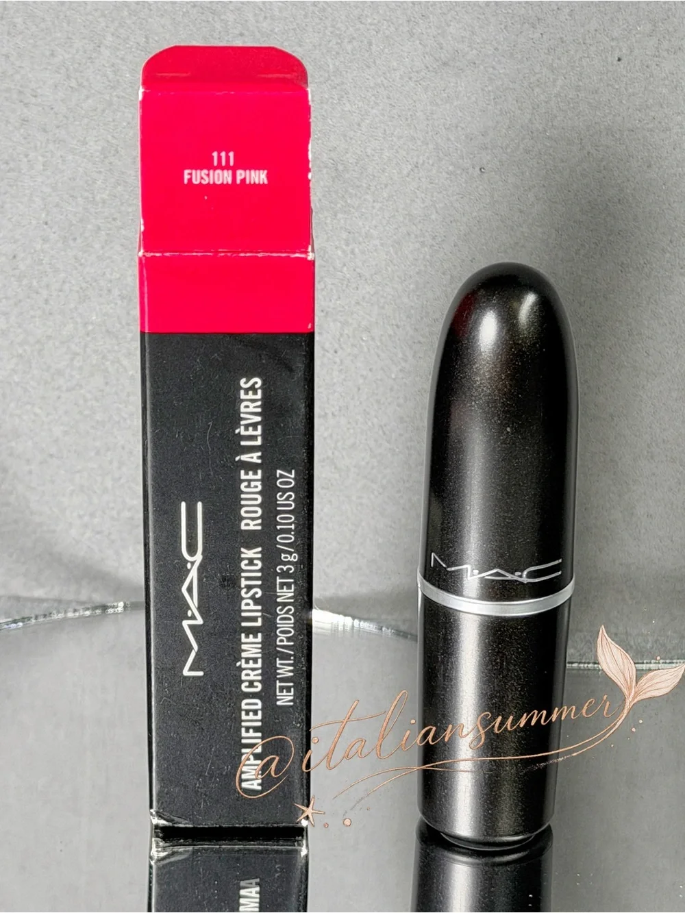 MAC 111 Fusion Pink Amplified Lipstick Rare Discontinued Brand New In Box